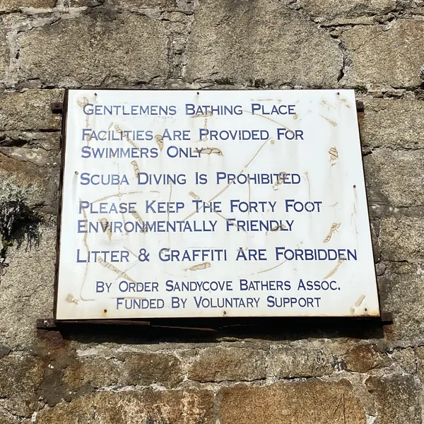 Sandycove Bathers Association sign